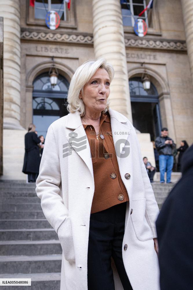 Appeal trial of Marine Le Pen and RN’s officials during a break - Paris AJ