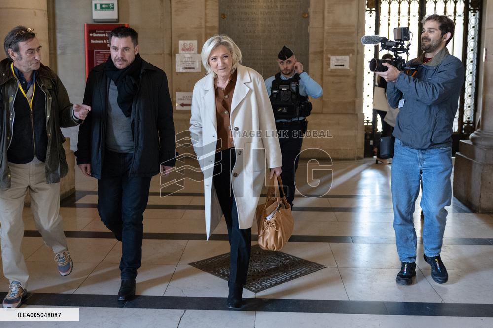 Appeal trial of Marine Le Pen and RN’s officials during a break - Paris AJ