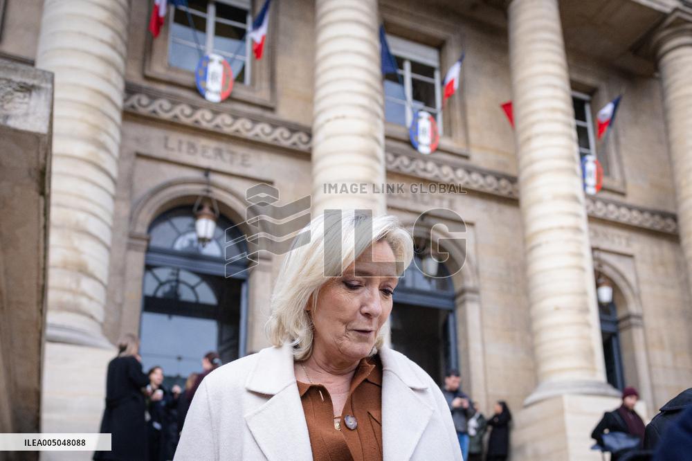 Appeal trial of Marine Le Pen and RN’s officials during a break - Paris AJ