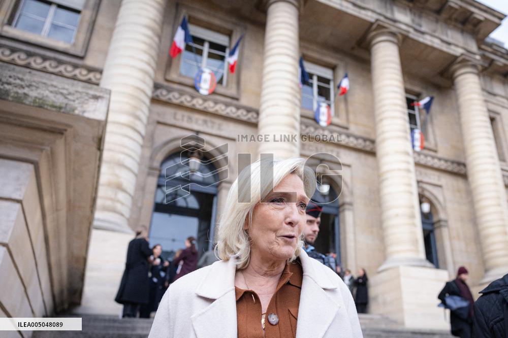 Appeal trial of Marine Le Pen and RN’s officials during a break - Paris AJ