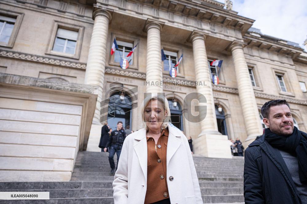 Appeal trial of Marine Le Pen and RN’s officials during a break - Paris AJ