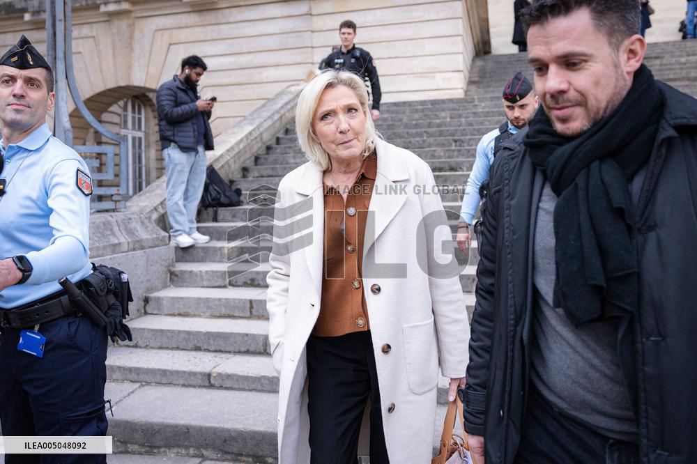 Appeal trial of Marine Le Pen and RN’s officials during a break - Paris AJ