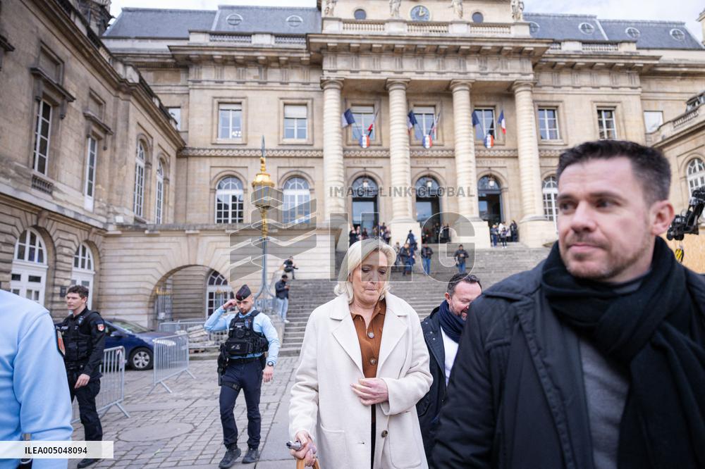 Appeal trial of Marine Le Pen and RN’s officials during a break - Paris AJ