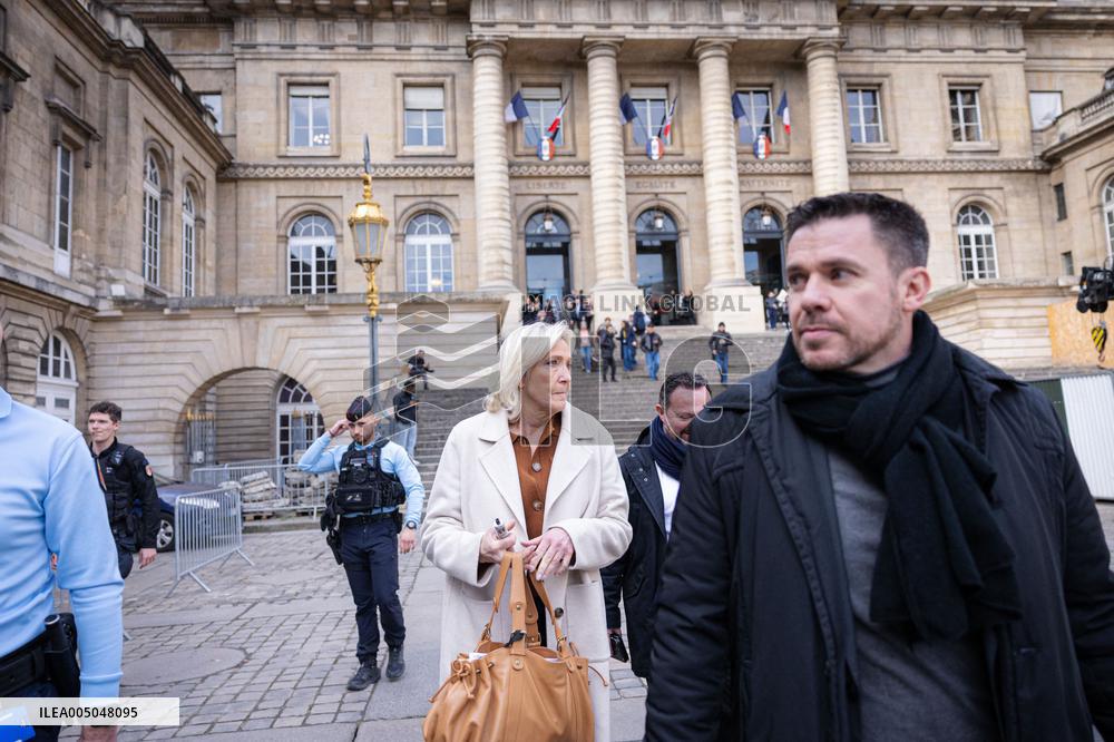 Appeal trial of Marine Le Pen and RN’s officials during a break - Paris AJ