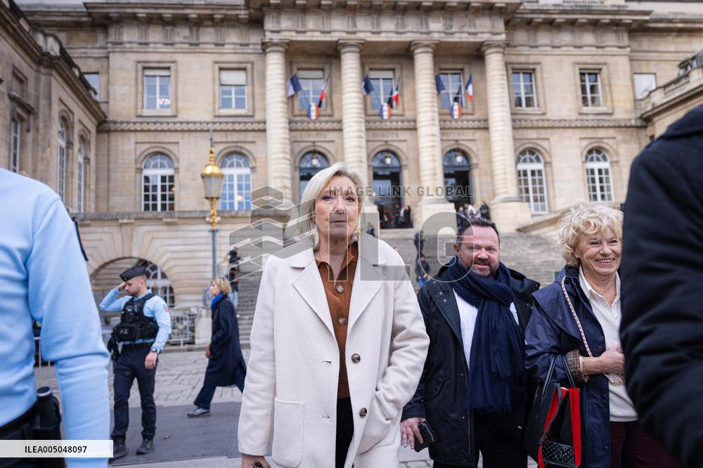Appeal trial of Marine Le Pen and RN’s officials during a break - Paris AJ