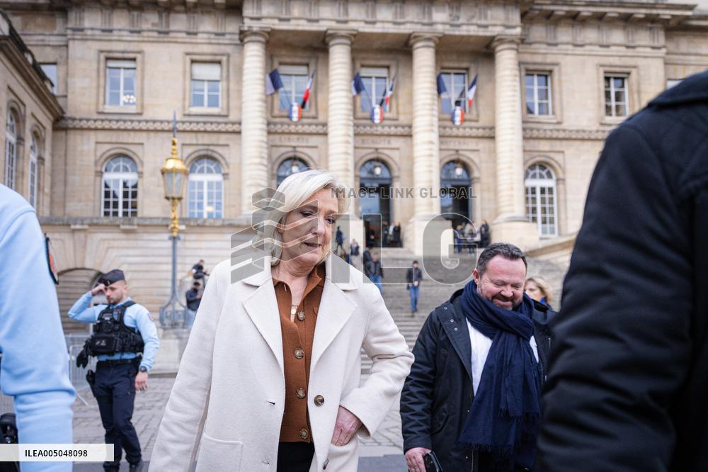 Appeal trial of Marine Le Pen and RN’s officials during a break - Paris AJ