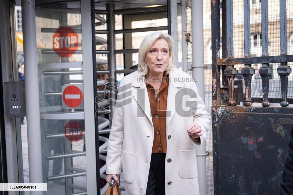 Appeal trial of Marine Le Pen and RN’s officials during a break - Paris AJ