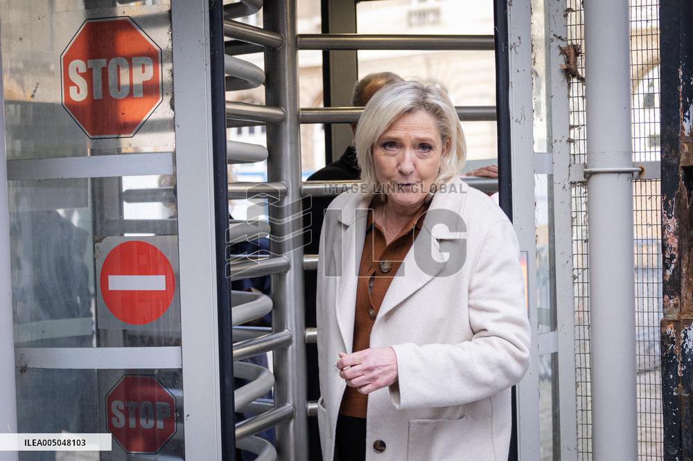 Appeal trial of Marine Le Pen and RN’s officials during a break - Paris AJ