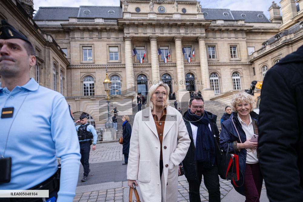 Appeal trial of Marine Le Pen and RN’s officials during a break - Paris AJ