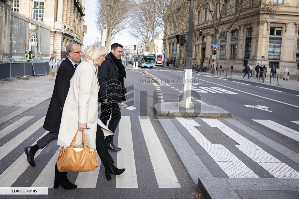 Appeal trial of Marine Le Pen and RN’s officials during a break - Paris AJ