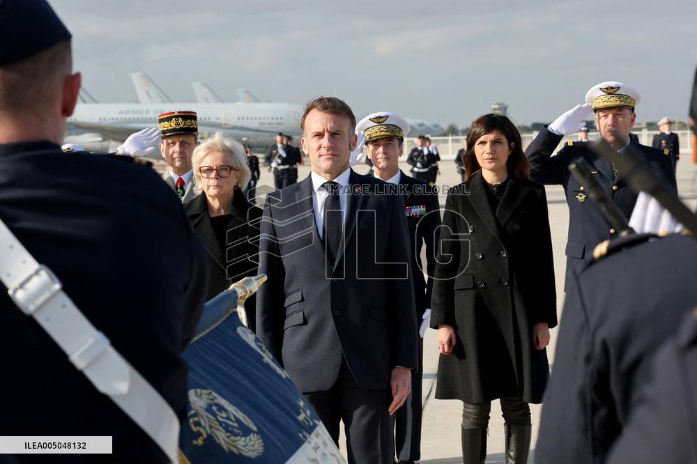 President Macron Presents His Wishes to The Armies - Istres