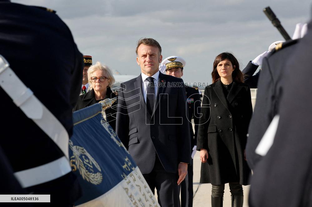 President Macron Presents His Wishes to The Armies - Istres