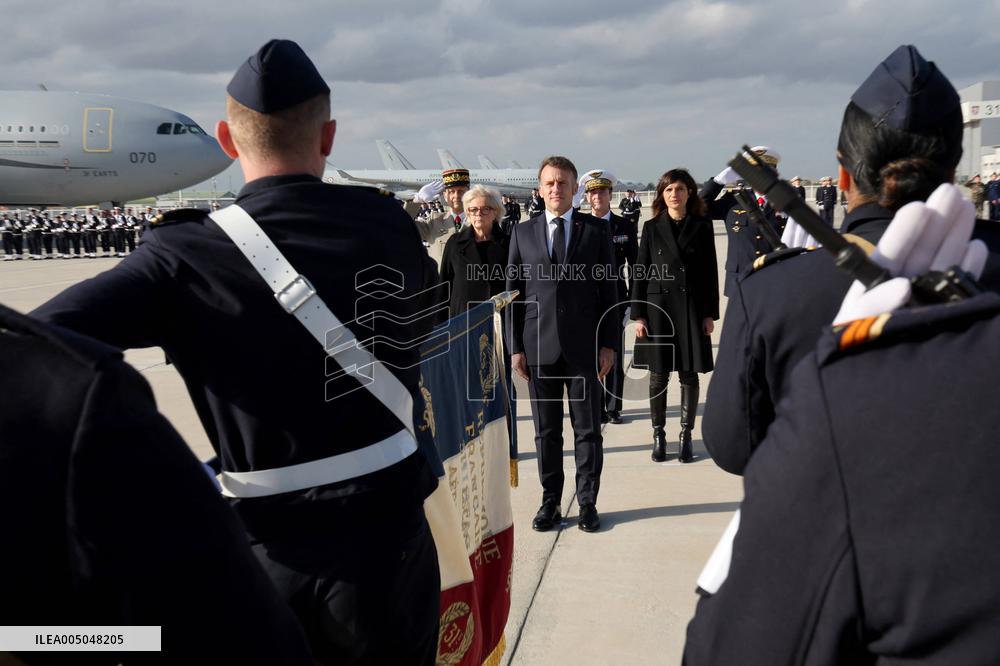 President Macron Presents His Wishes to The Armies - Istres