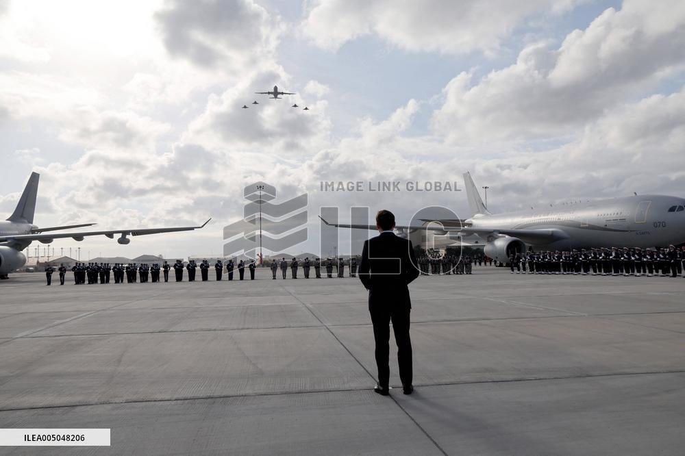 President Macron Presents His Wishes to The Armies - Istres