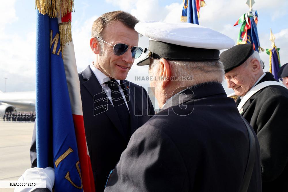 President Macron Presents His Wishes to The Armies - Istres
