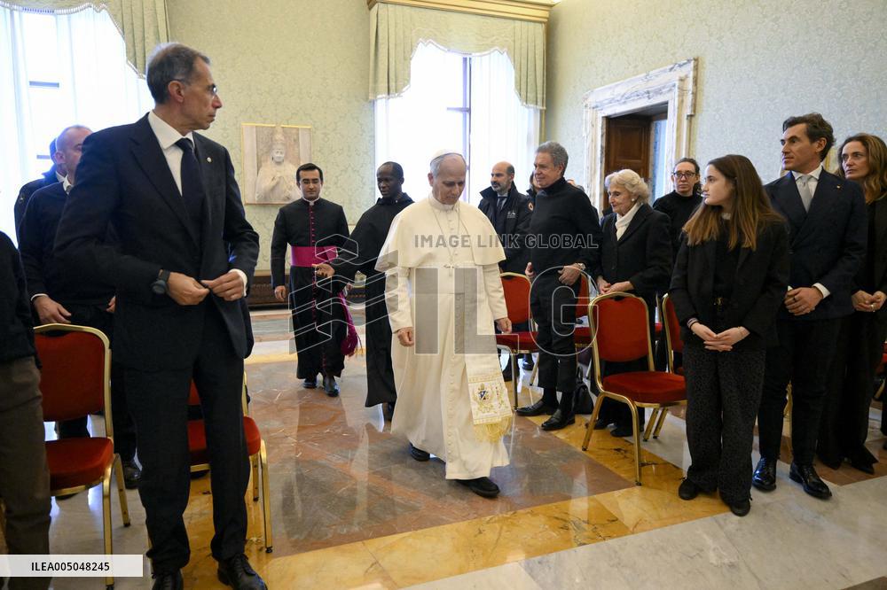 Pope Leo XIV Meets Families Of Victims of Crans-Montana Fire - Vatican