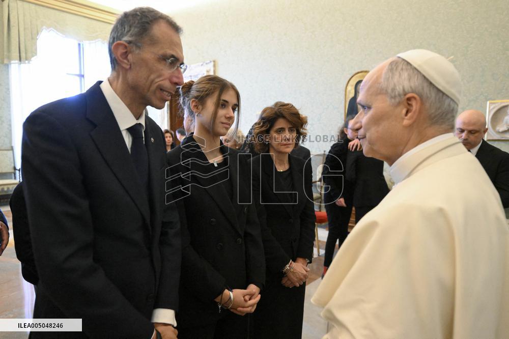 Pope Leo XIV Meets Families Of Victims of Crans-Montana Fire - Vatican
