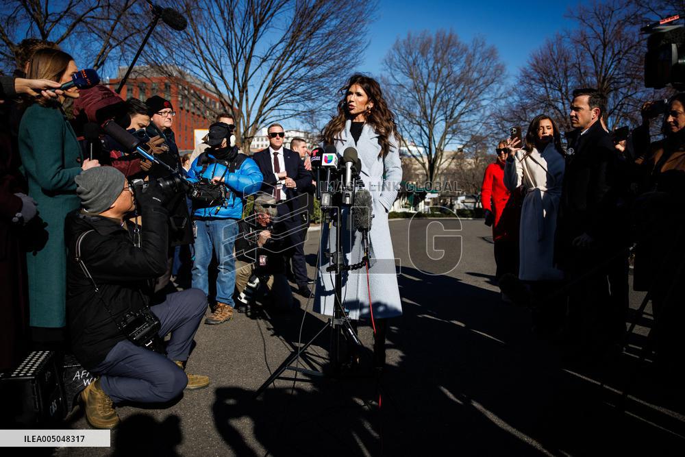 DC: U.S. Homeland Security Sec. Kristi Noem at White House
