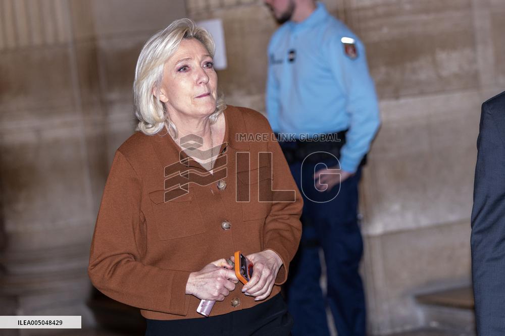 Appeal trial of Marine Le Pen and RN’s officials during a break - Paris AJ