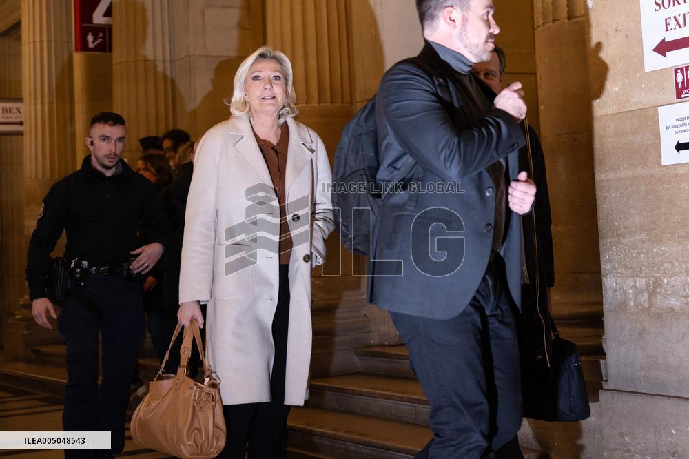 Appeal trial of Marine Le Pen and RN’s officials during a break - Paris AJ
