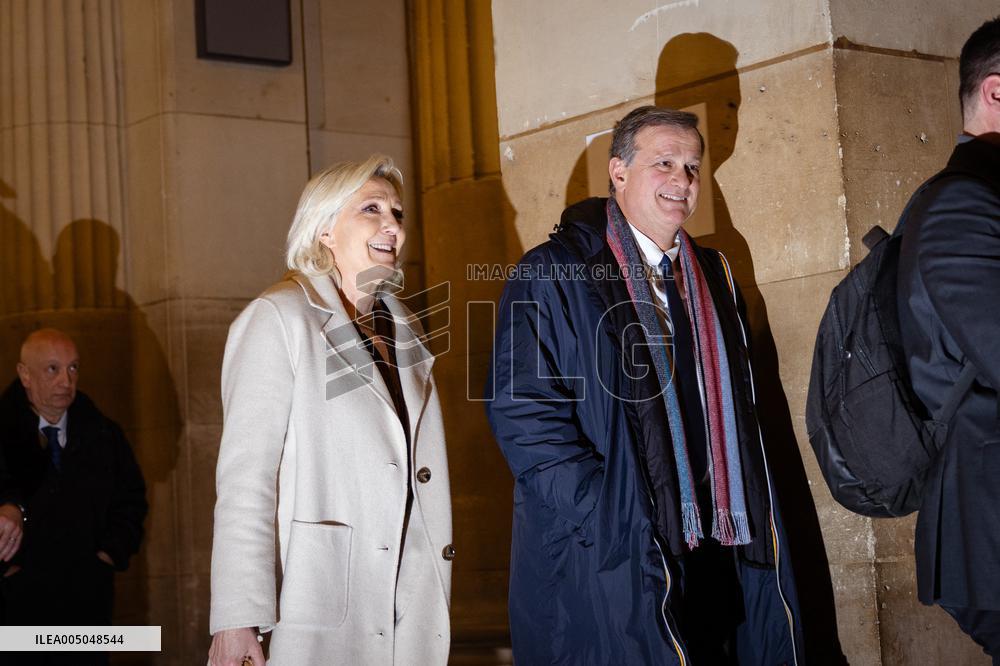 Appeal trial of Marine Le Pen and RN’s officials during a break - Paris AJ