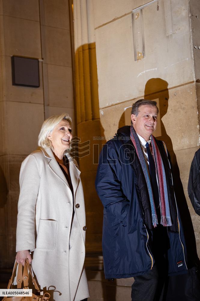 Appeal trial of Marine Le Pen and RN’s officials during a break - Paris AJ