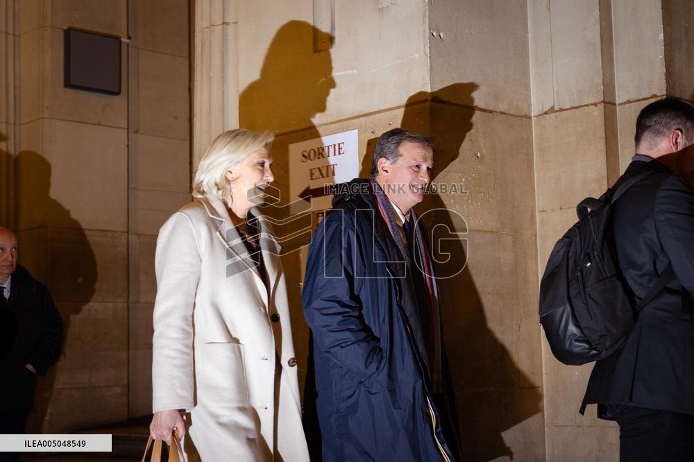Appeal trial of Marine Le Pen and RN’s officials during a break - Paris AJ
