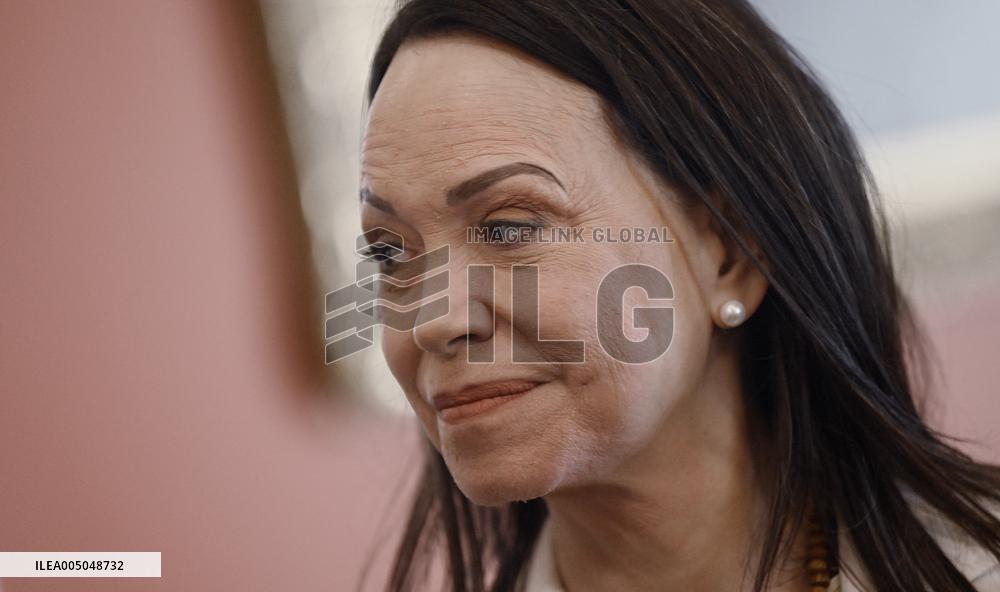 Venezuelan Opposition Leader And Nobel Peace Prize Winner MarÌa Corina Machado Meets With Senators On Capitol Hill