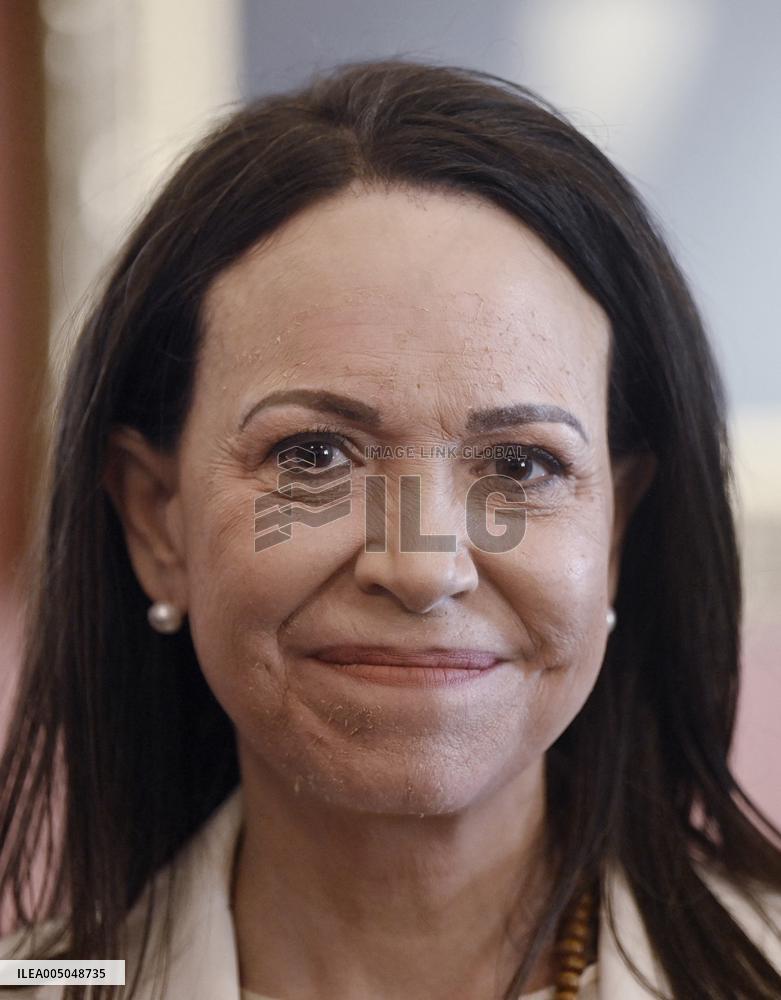 Venezuelan Opposition Leader And Nobel Peace Prize Winner MarÌa Corina Machado Meets With Senators On Capitol Hill