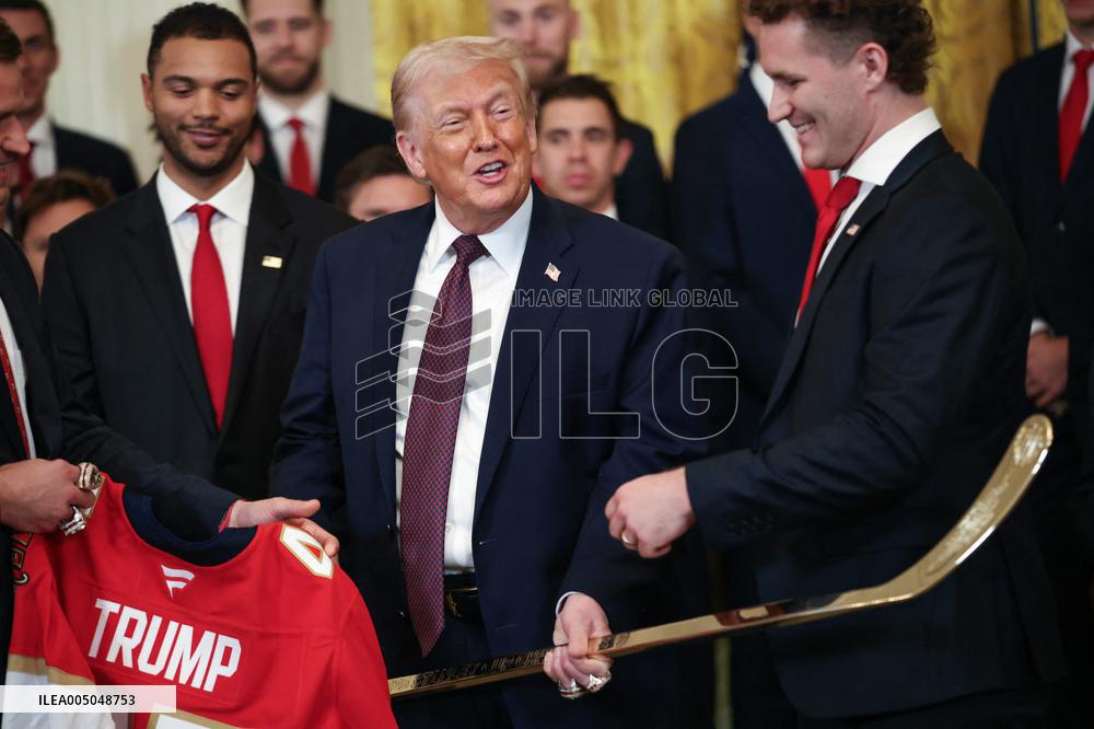 DC: President Trump honors the 2025 Stanley Cup Champions the Florida Panthers