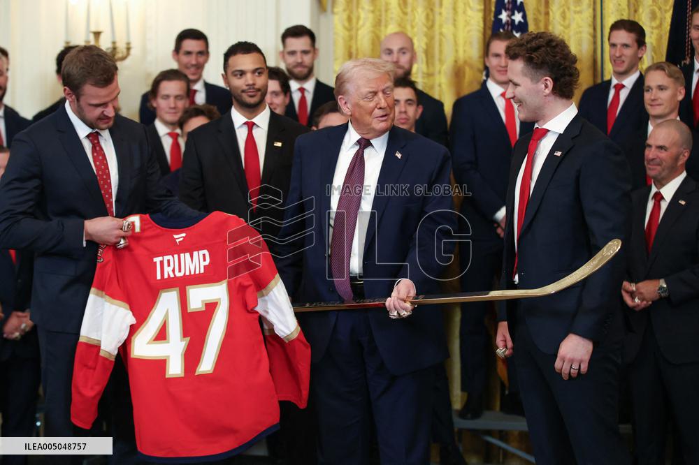 DC: President Trump honors the 2025 Stanley Cup Champions the Florida Panthers