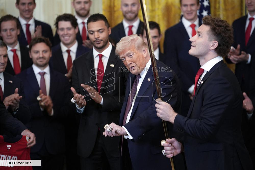 Donald Trump welcomes The Florida Panthers - Washington