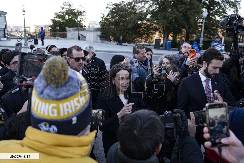 María Corina Machado Visits US Capitol