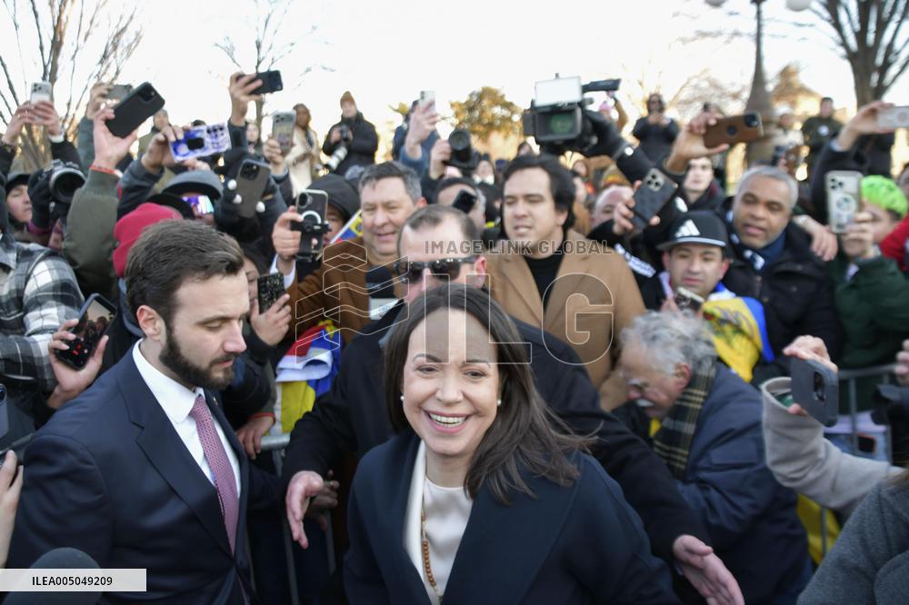 Venezuelan opposition leader Machado in Washington