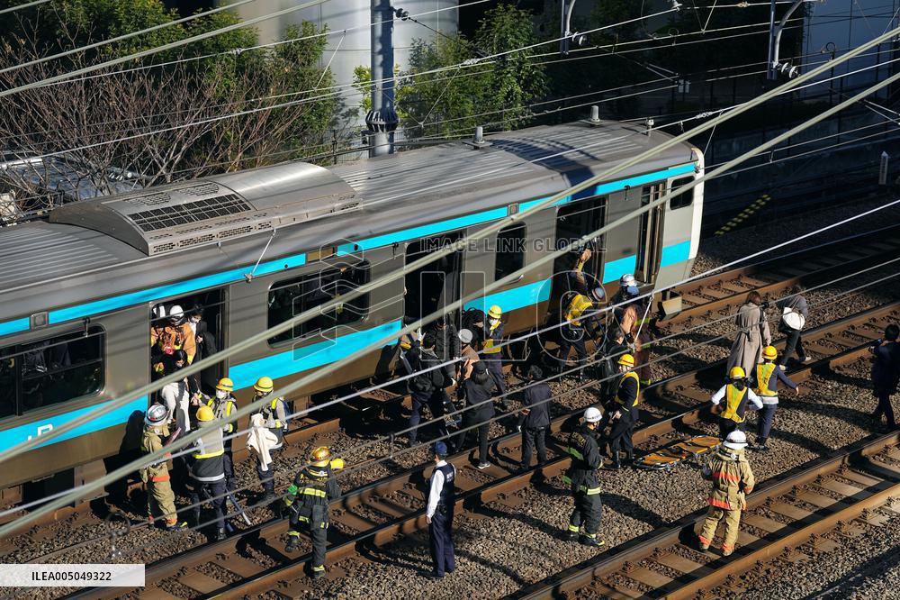 CORRECTED: Power outage stops train in Japan