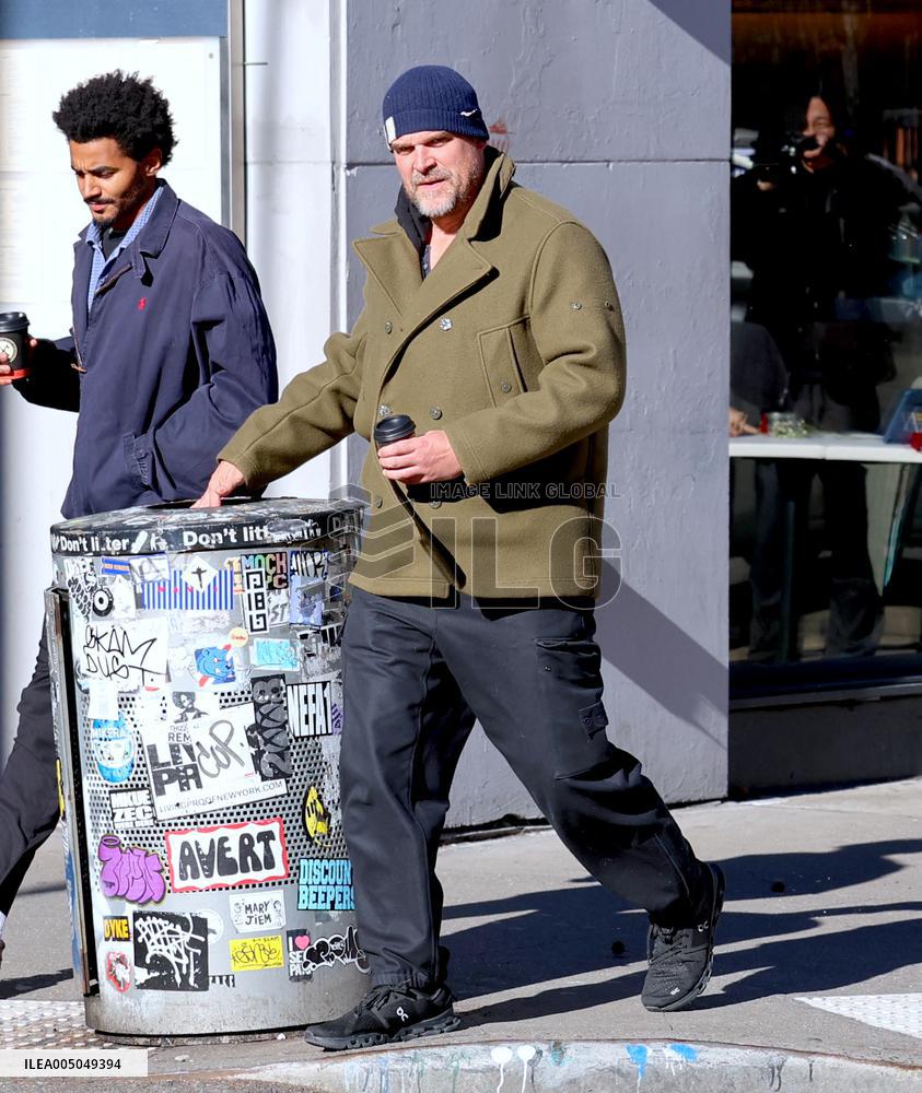 David Harbour out in New York City