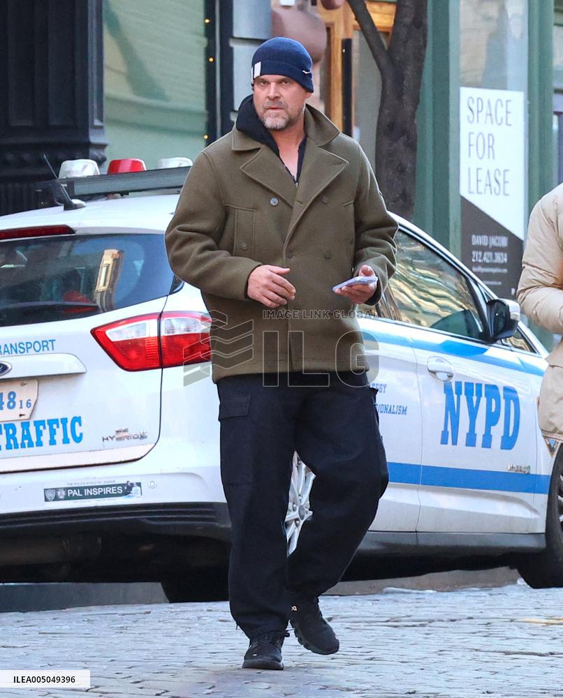 David Harbour out in New York City