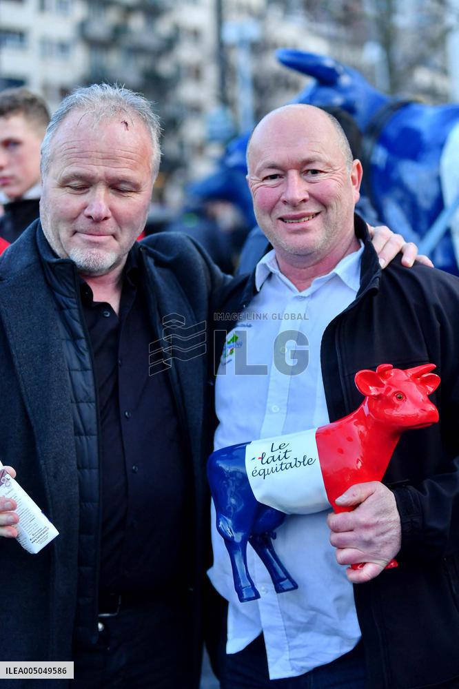 Operation Promotes Fair Trade Milk In Paris - France