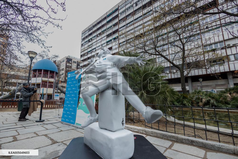 Inauguration of a sculpture by Aldeas Infantiles - Spain