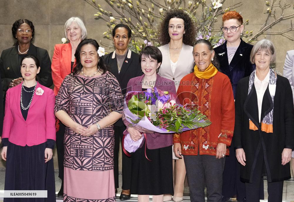 Japan PM Takaichi with female ambassadors
