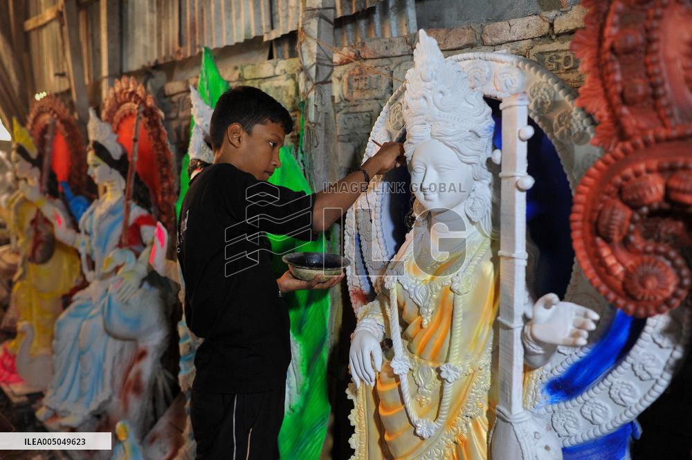 Saraswati Puja Preparation in Chattogram - Bangladesh