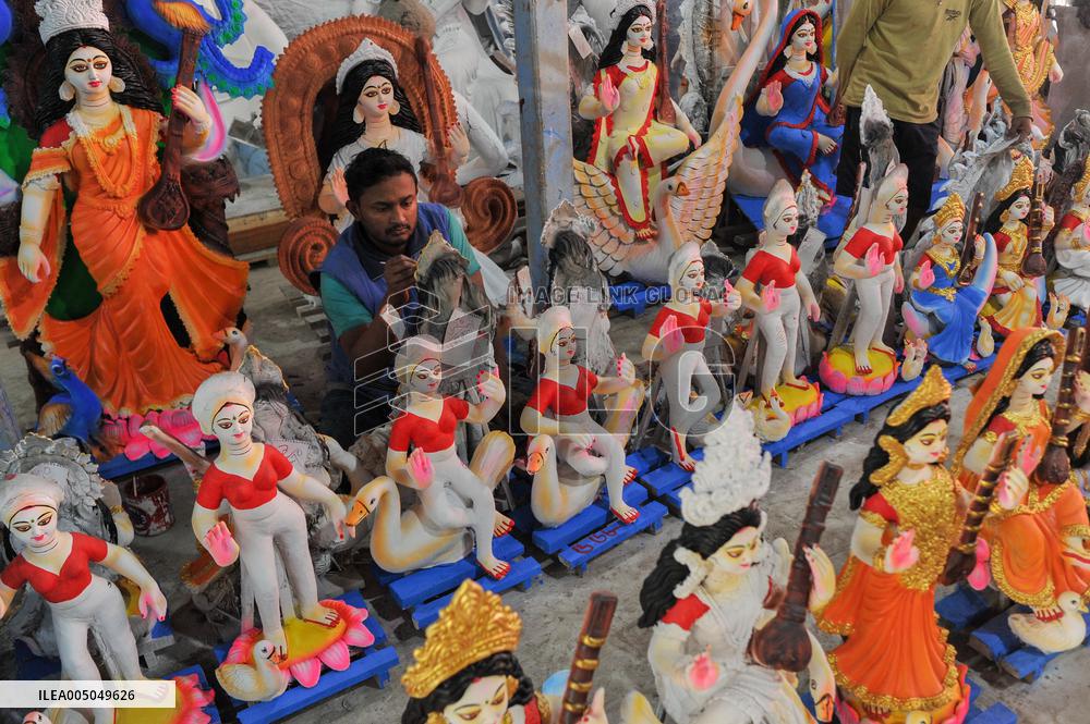 Saraswati Puja Preparation in Chattogram - Bangladesh