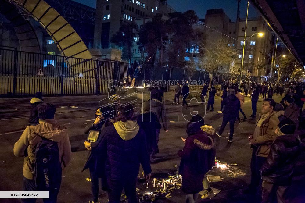Tehran Students Rally for Plane Crash Victims - Iran