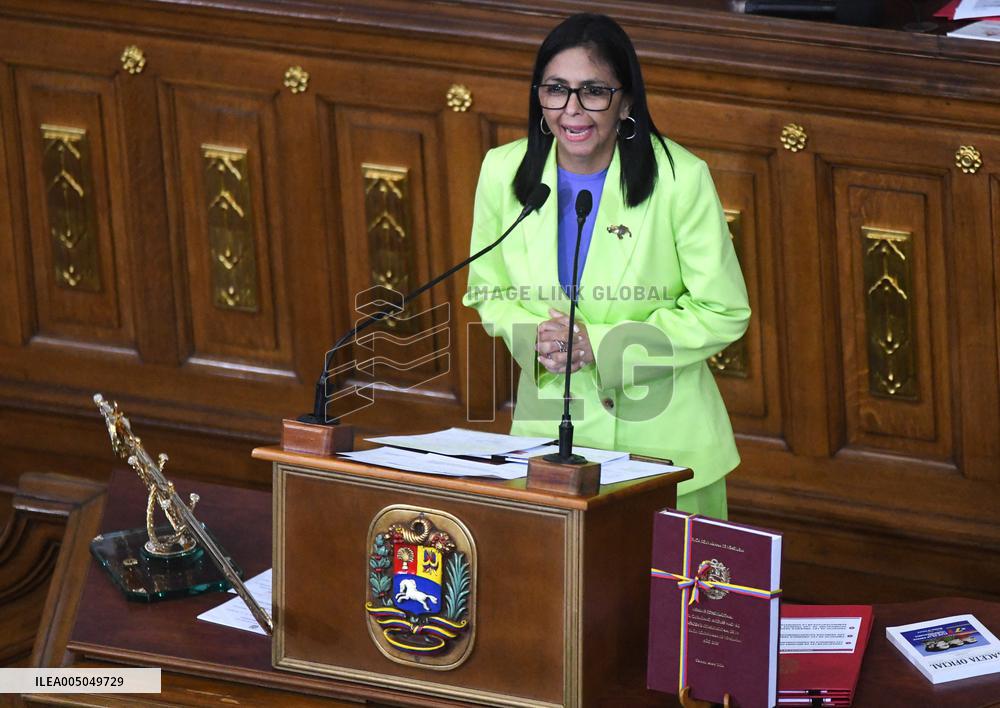 Venezuelan Acting President Delivers Her Annual Report - Caracas