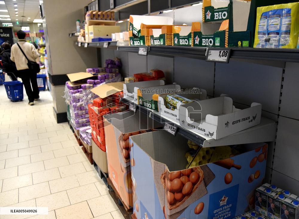 Illustration - Egg Shortages In Supermarkets - Paris