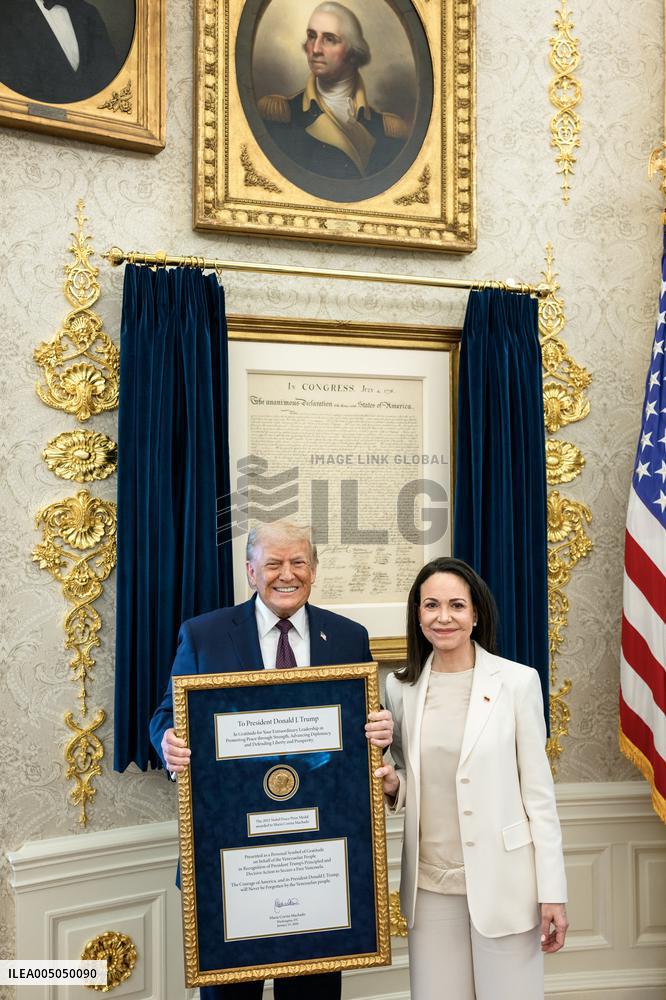 President Trump Meets Maria Corina Machado - Washington