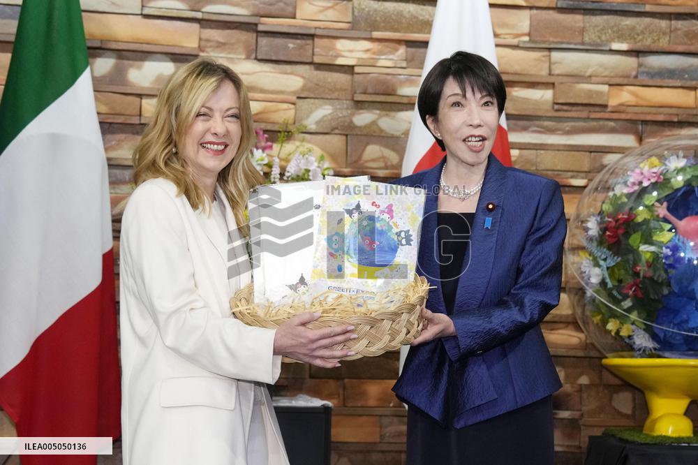 Japan PM Takaichi celebrates Italian PM Meloni's birthday