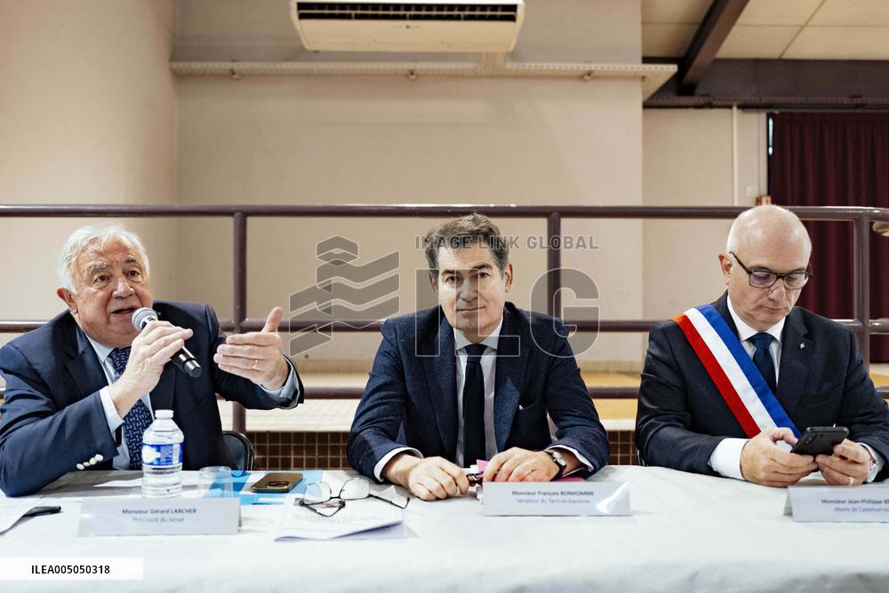 Gerard Larcher Visits Tarn-et-Garonne - France