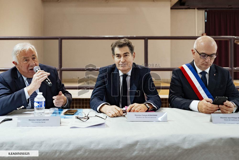 Gerard Larcher Visits Tarn-et-Garonne - France