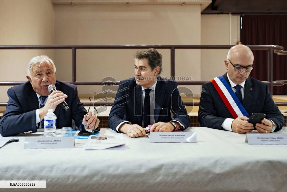 Gerard Larcher Visits Tarn-et-Garonne - France